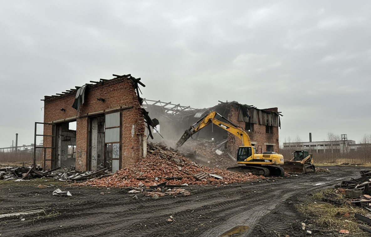 Демонтаж складского здания в Екатеринбурге