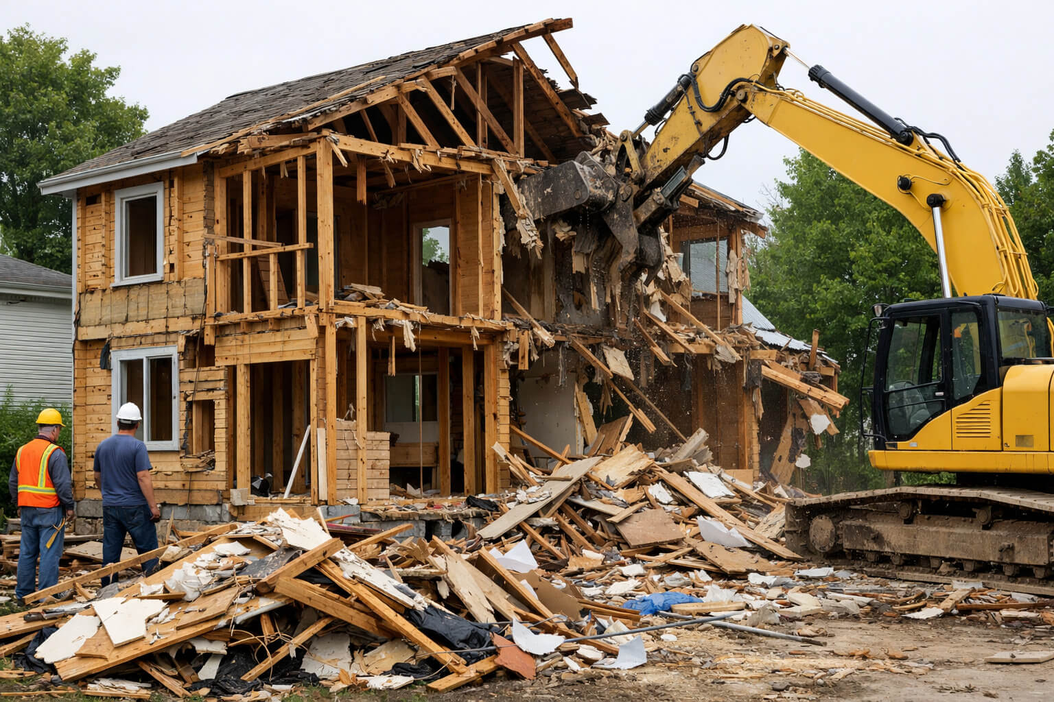 Демонтаж каркасного дома и разбор каркасных конструкций