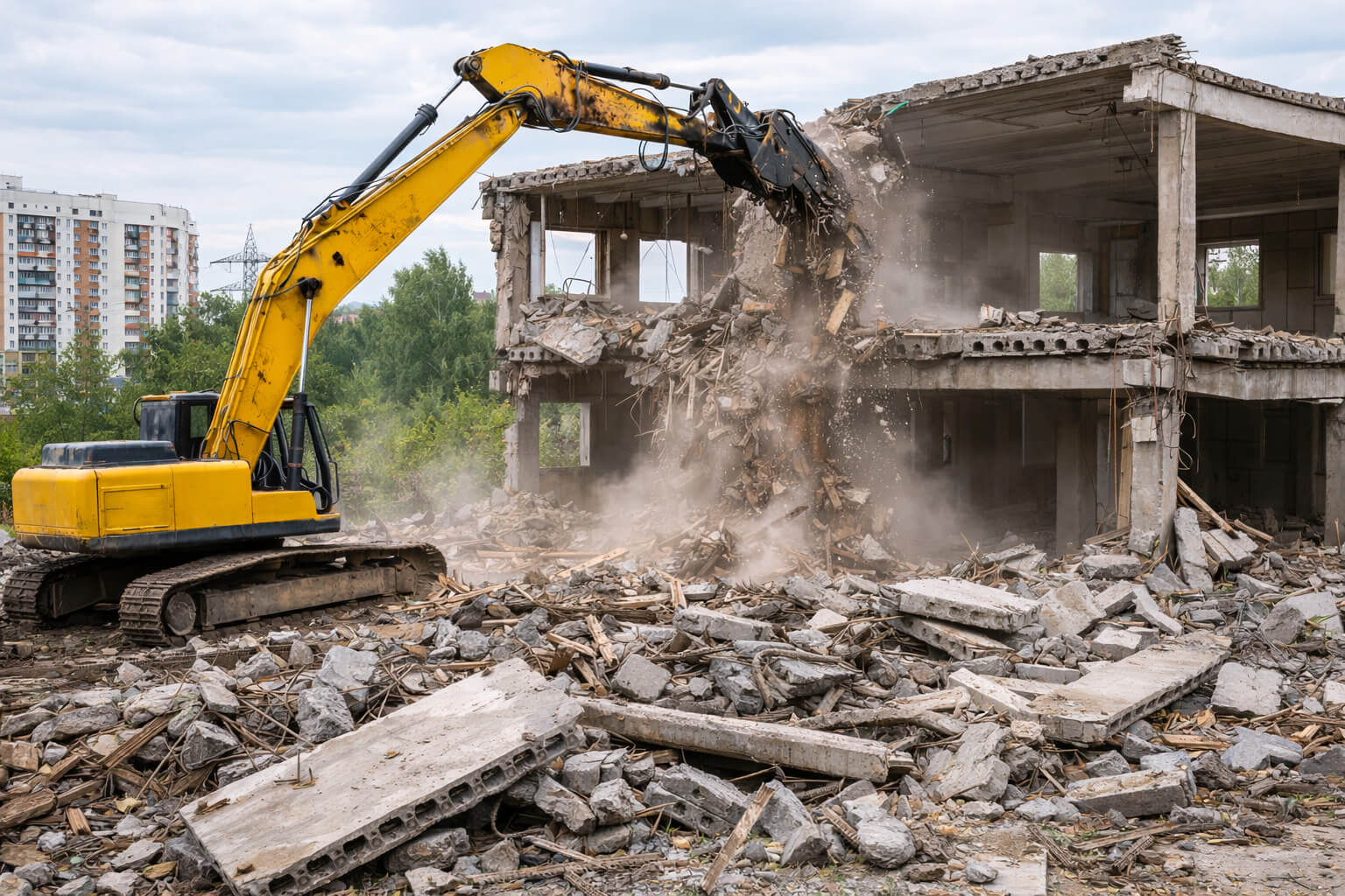 Демонтаж плит перекрытий и железобетонных перекрытий