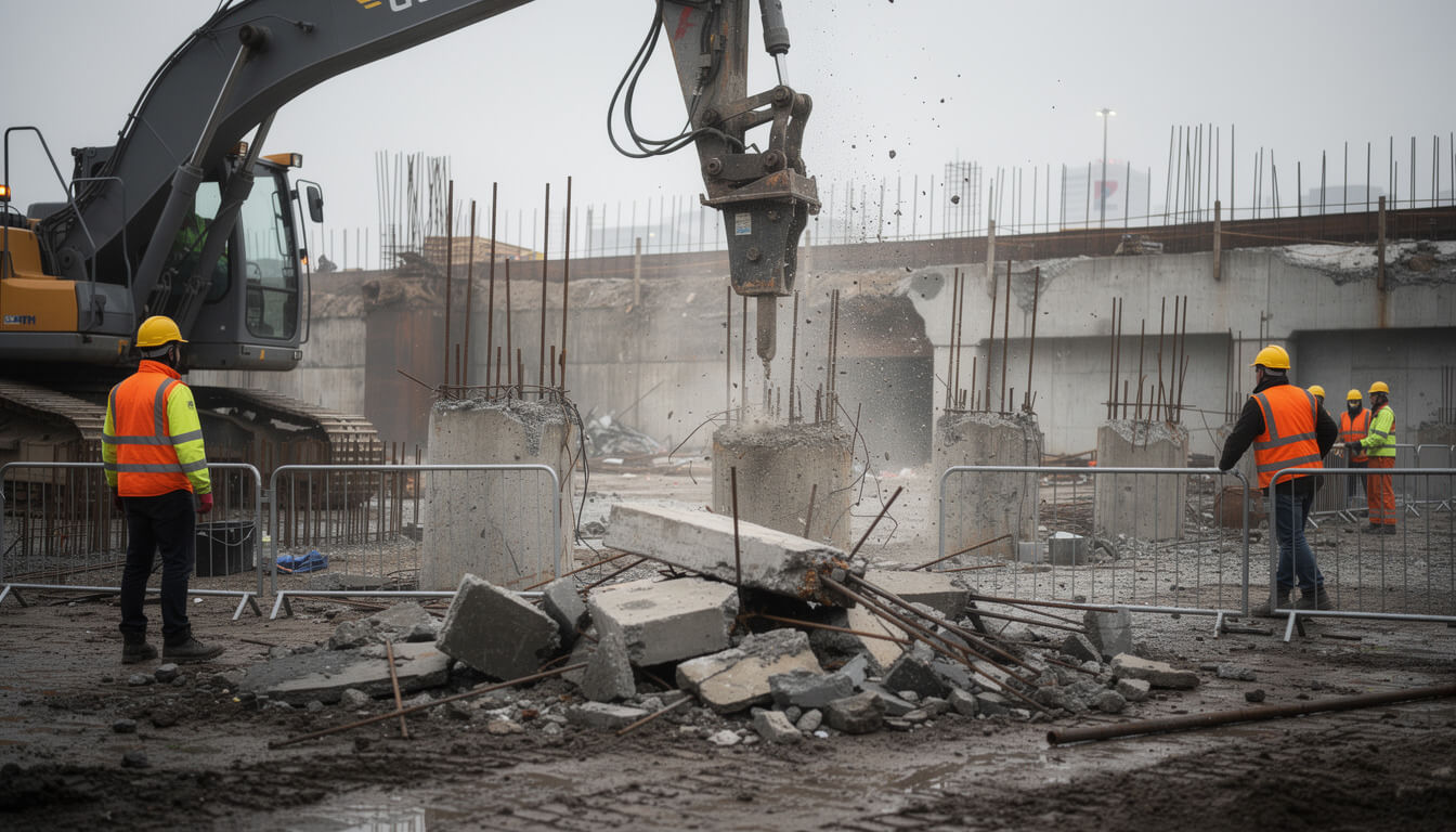 Демонтаж свайного фундамента и извлечение свай