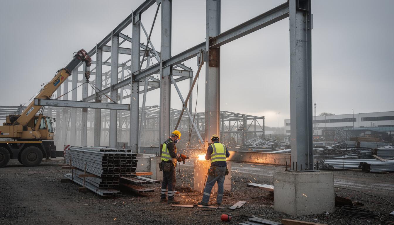 Демонтаж металлического каркаса здания