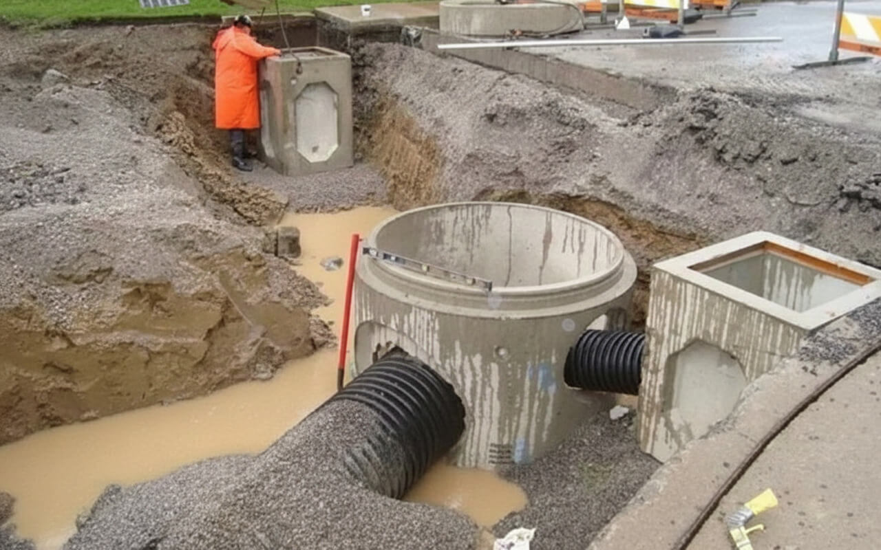 Демонтаж канализационных и дренажных систем