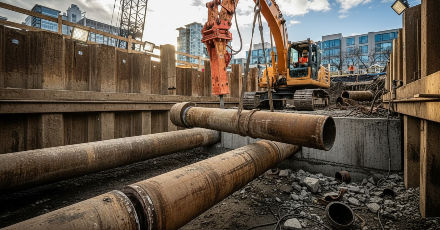 Демонтаж труб и трубопроводов на промышленном объекте