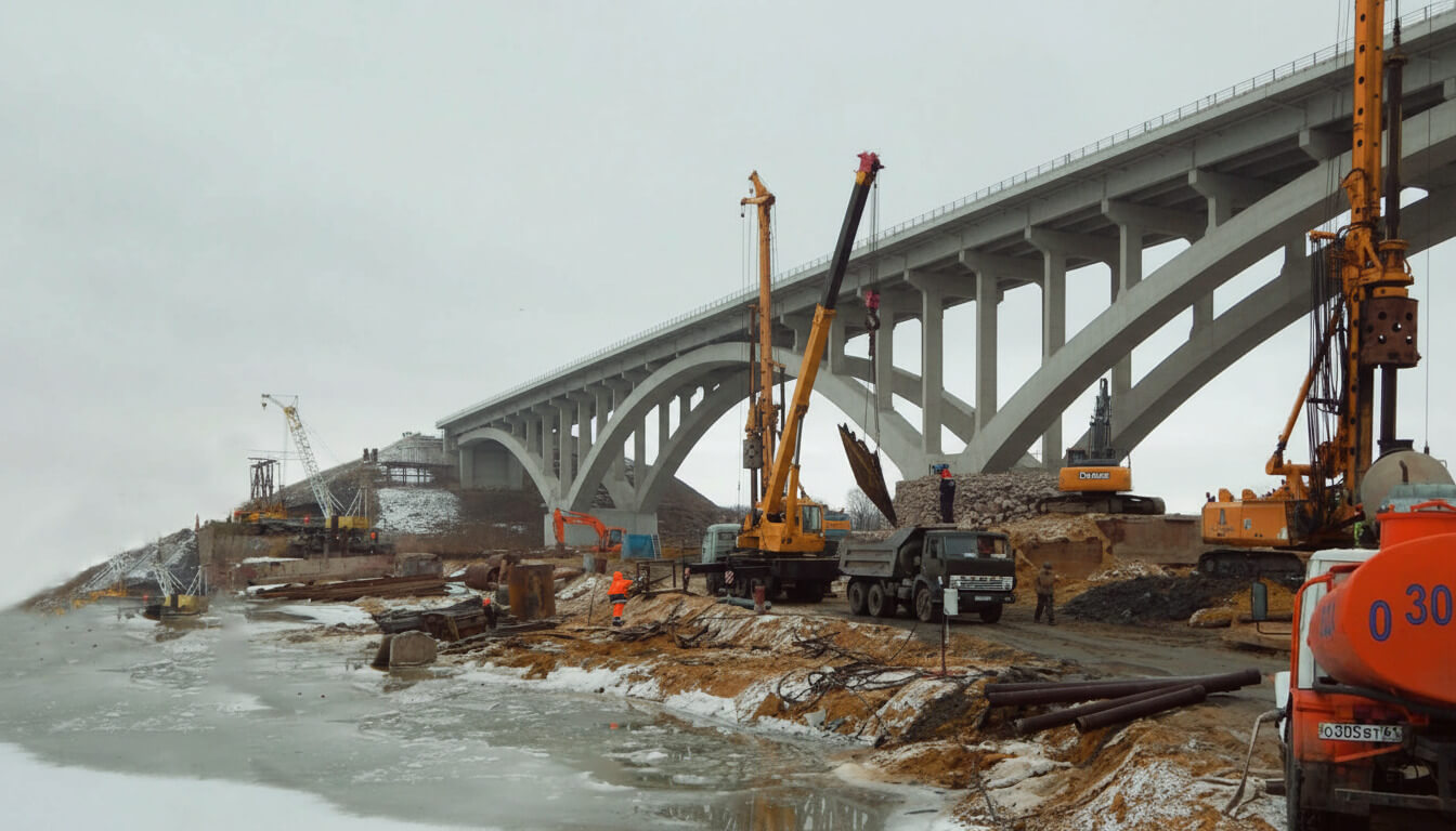 Демонтаж моста и пролётных конструкций